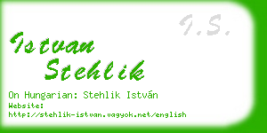 istvan stehlik business card